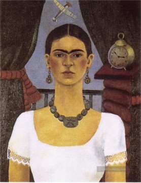 Selbstporträt Zeit fliegt Feminismus Frida Kahlo Ölgemälde